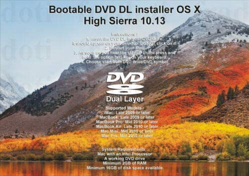 dvd player for macbook with high sierra os x
